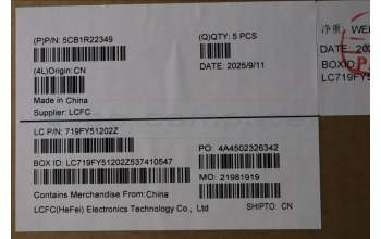 Lenovo 5CB1R22349 C-Cover with keyboard, Ukraine, Cosmic Blue, Non-Backlight, US