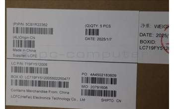 Lenovo 5CB1R22362 Tastatur inkl. Topcase ASM_ENG L 83K1 LG NBL