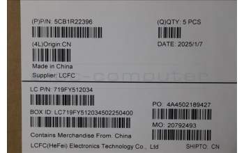 Lenovo 5CB1R22396 C-Cover with keyboard, Spanish, Luna Grey, Non-Backlight, UK