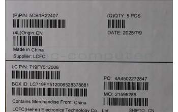 Lenovo 5CB1R22407 C-Cover with keyboard, Ukraine, Luna Grey, Non-Backlight, US