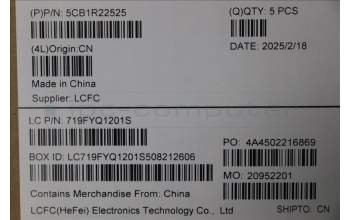 Lenovo 5CB1R22525 C-Cover with keyboard, Greek, Luna Grey, Backlight, US