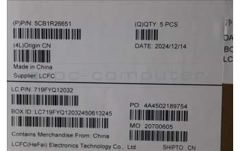 Lenovo 5CB1R26651 C-Cover with keyboard, Russian, Luna Grey, Non-Backlight, US