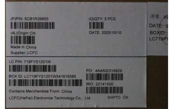 Lenovo 5CB1R26693 C-Cover with keyboard, Bulgarian, Luna Grey, Backlight, UK