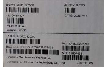 Lenovo 5CB1R27580 C-Cover with keyboard, Czech Slovakian, Cosmic Blue, Backlight, UK