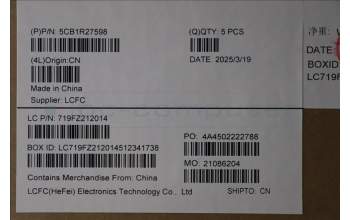 Lenovo 5CB1R27598 C-Cover with keyboard, Slovenian, Cosmic Blue, Backlight, UK