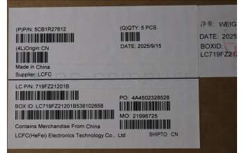 Lenovo 5CB1R27612 C-Cover with keyboard, US English Euro, Luna Grey, Backlight, US