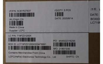 Lenovo 5CB1R27637 C-Cover with keyboard, Bulgarian, Cosmic Blue, Non-Backlight, UK