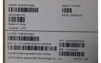 Lenovo 5CB1R27829 C-Cover with keyboard, Nordic, Luna Grey, Backlight, UK