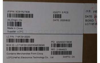 Lenovo 5CB1R27838 C-Cover with keyboard, UK English, Luna Grey, Backlight, UK