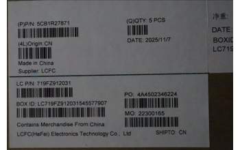 Lenovo 5CB1R27871 C-Cover with keyboard, Arabic, Luna Grey, Non-Backlight, US