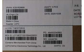 Lenovo 5CB1R29699 C-Cover with keyboard, Hungarian, Luna Grey, Backlight, UK