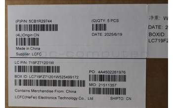 Lenovo 5CB1R29744 C-Cover with keyboard, UK English, Cosmic Blue, Non-Backlight, UK