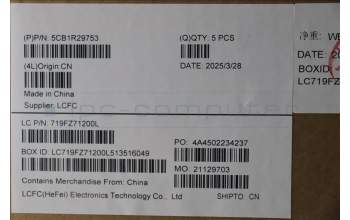 Lenovo 5CB1R29753 C-Cover with keyboard, French, Luna Grey, Non-Backlight, US