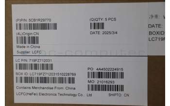 Lenovo 5CB1R29770 C-Cover with keyboard, Switzerland, Luna Grey, Non-Backlight, UK