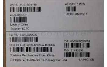 Lenovo 5CB1R30145 C-Cover with keyboard, Belgian, Luna Grey, Backlight, UK