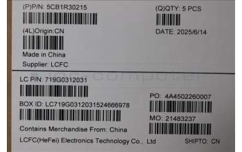 Lenovo 5CB1R30215 C-Cover with keyboard, German, Luna Grey, Non-Backlight, UK