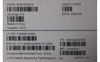 Lenovo 5CB1R30379 Tastatur inkl. Topcase ASM_CZE/SLK L 83KBCB BL