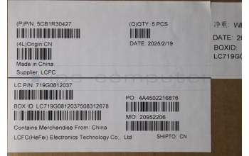 Lenovo 5CB1R30427 C-Cover with keyboard, Slovenian, Luna Grey, Backlight