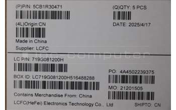 Lenovo 5CB1R30471 Tastatur inkl. Topcase ASM_ENG L 83KBLG NBL