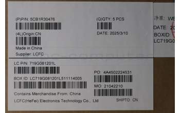 Lenovo 5CB1R30476 C-Cover with keyboard, German, Luna Grey, Non_Backlight