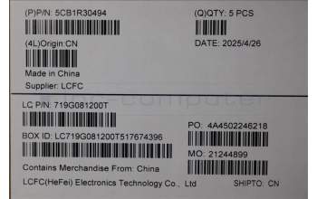 Lenovo 5CB1R30494 C-Cover with keyboard, Ukraine, Luna Grey, Non-Backlight, US