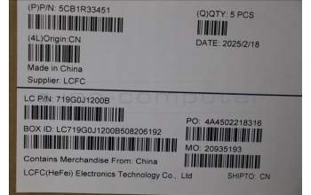 Lenovo 5CB1R33451 Tastatur inkl. Topcase ASM_HUN L 83K4 LG BL