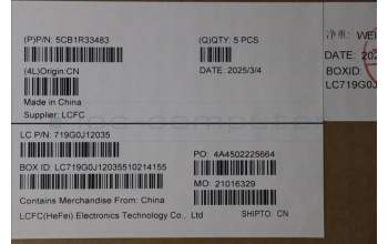 Lenovo 5CB1R33483 Tastatur inkl. Topcase ASM_ITA L 83K4 CB NBL