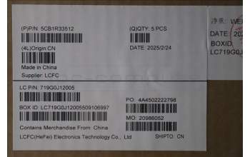 Lenovo 5CB1R33512 Tastatur inkl. Topcase ASM_ITA L 83K4 LG NBL