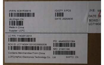 Lenovo 5CB1R35615 C-Cover with keyboard, Belgian, Luna Grey, Backlight, UK