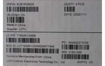 Lenovo 5CB1R35629 C-Cover with keyboard, Italian, Luna Grey, Backlight, UK