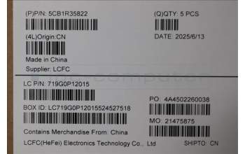 Lenovo 5CB1R35822 C-Cover with keyboard, UK English, Luna Grey, Non-Backlight, UK