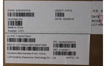 Lenovo 5CB1R37016 C-Cover with keyboard, Belgian, Arctic Grey, Non-Backlight, UK