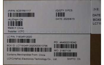 Lenovo 5CB1R61117 C-Cover with keyboard, Portuguese, Luna Grey, DIS, UK