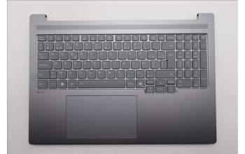 Lenovo 5CB1R61128 C-Cover with keyboard, Belgian, Luna Grey, UMA, UK