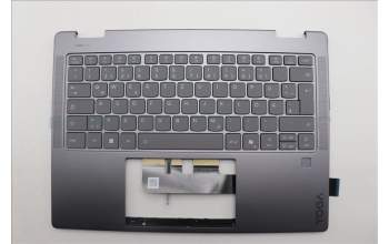 Lenovo 5CB1R61229 C-Cover with keyboard, German, Luna Grey, FingerPrint, Puresight Logo