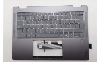 Lenovo 5CB1R61235 C-Cover with keyboard, Spanish, Luna Grey, FingerPrint, Puresight Logo, UK