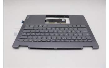 Lenovo 5CB1R61241 C-Cover with keyboard, US English Euro, Luna Grey, FingerPrint, Puresight Logo, US