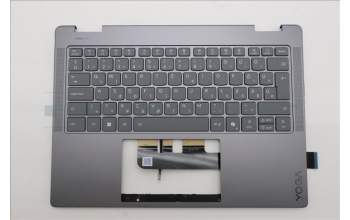 Lenovo 5CB1R61256 C-Cover with keyboard, Hungarian, Luna Grey, Non-FingerPrint, Puresight Logo, UK