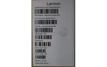 Lenovo 5CB1R61256 C-Cover with keyboard, Hungarian, Luna Grey, Non-FingerPrint, Puresight Logo, UK