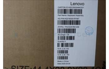 Lenovo 5CB1R61258 C-Cover with keyboard, Greek, Luna Grey, Non-FingerPrint, Puresight Logo, US