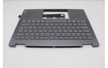 Lenovo 5CB1R61262 C-Cover with keyboard, Portuguese, Luna Grey, Non-FingerPrint, Puresight Logo, UK