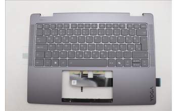 Lenovo 5CB1R61264 C-Cover with keyboard, Slovenian, Luna Grey, Non-FingerPrint, Puresight Logo, UK