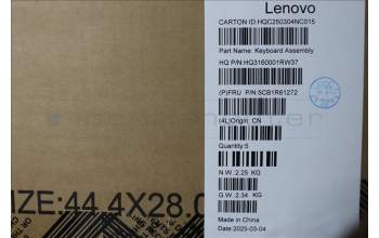 Lenovo 5CB1R61272 COVER UpCaseASM ENG H83JQ NFP LG PS
