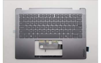 Lenovo 5CB1R61272 C-Cover with keyboard, English, Luna Grey, Non_FingerPrint, Puresight Logo