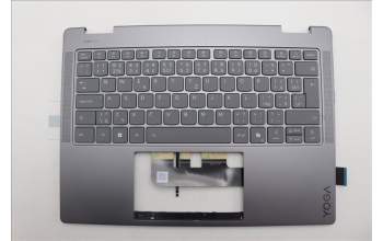 Lenovo 5CB1R61273 C-Cover with keyboard, Czech Slovakian, Luna Grey, Non-FingerPrint, Puresight Logo, UK