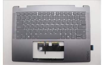 Lenovo 5CB1R61277 C-Cover with keyboard, Arabic, Luna Grey, Non-FingerPrint, Puresight Logo, US
