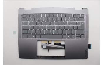 Lenovo 5CB1R61278 C-Cover with keyboard, French, Luna Grey, Non_FingerPrint, Puresight Logo