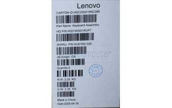 Lenovo 5CB1R61328 C-Cover with keyboard, Slovenian, Seashell, Non_FingerPrint, Puresight Logo