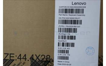 Lenovo 5CB1R61337 COVER UpCaseASM CZE/SLK H83JQ NFP SSH PS