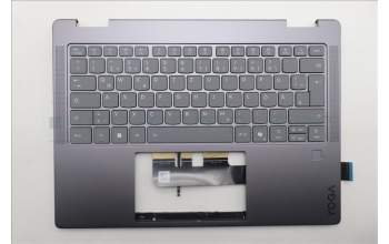 Lenovo 5CB1R61524 C-Cover with keyboard, German, Luna Grey, FingerPrint, Non-Puresight Logo, UK